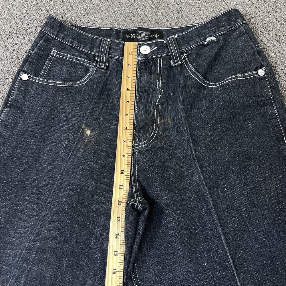 Raw Blue Shorts Mens Size 32 Denim Y2K Hiphop Baggy - Picture 6 of 13
